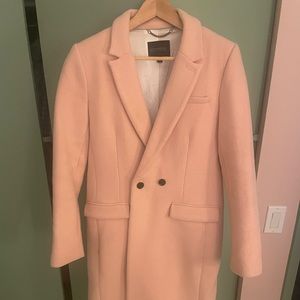 Banana Republic pale pink wool blend coat size small